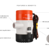 SEAFLO Kaljužna Pumpa 1100 GPH Seria 01 - Slika 2