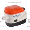 SEAFLO Kaljužna Pumpa 1100 GPH Seria 06 12 V - Slika 3