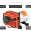 SEAFLO Pumpa za Vodu 11,6 Lit/min 3,8 bar 12V Serija 43 - Slika 6